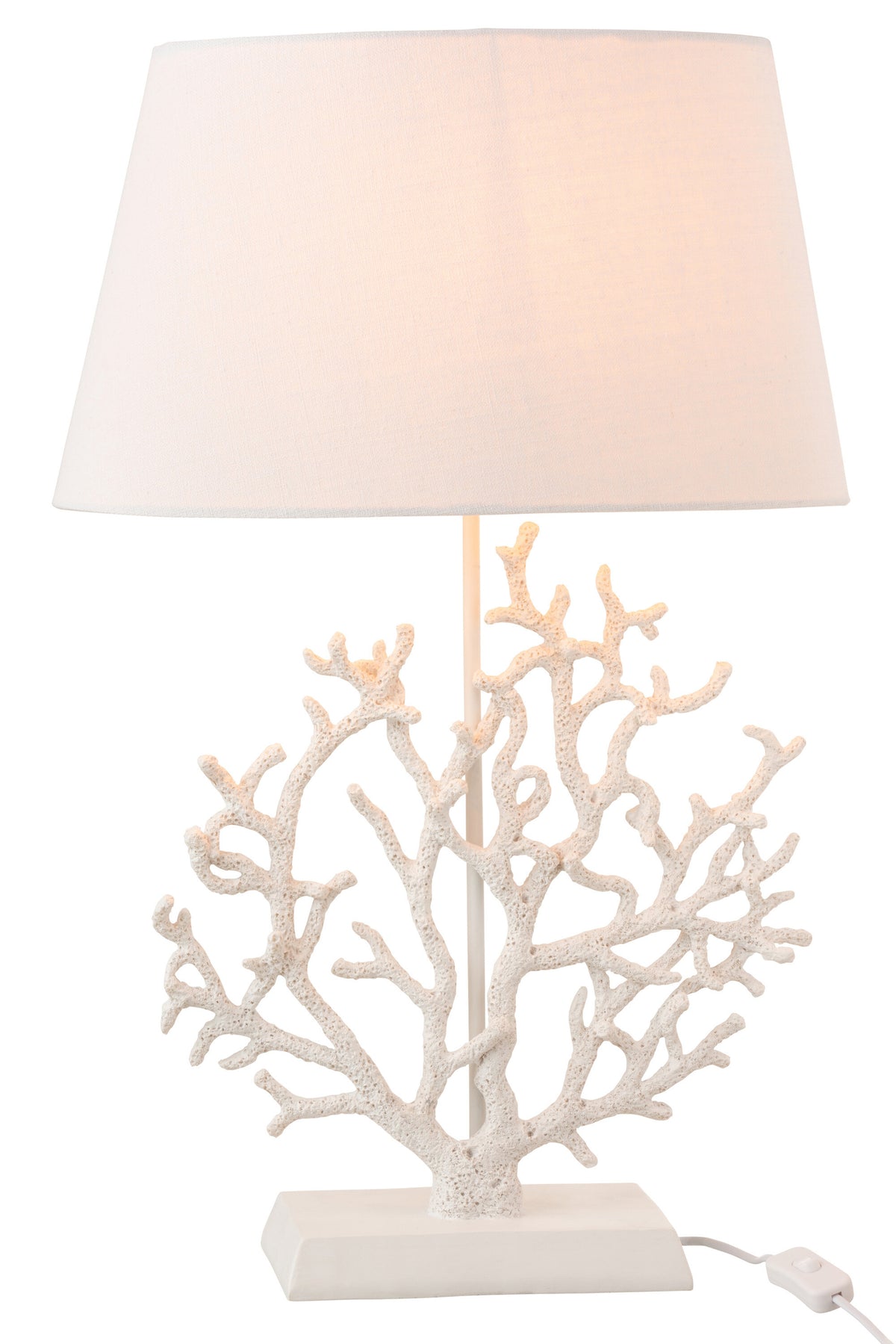 Tischlampe Coral Weiß mit Korallen-Design