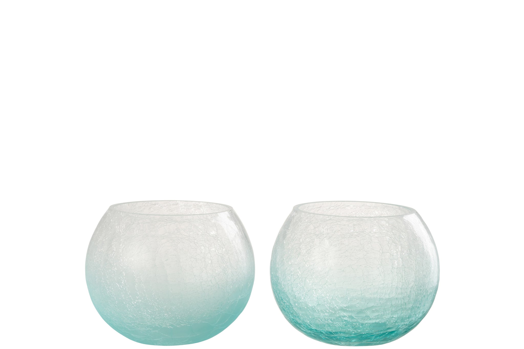 Windlicht Set aus blauem Glas im maritimen Stil