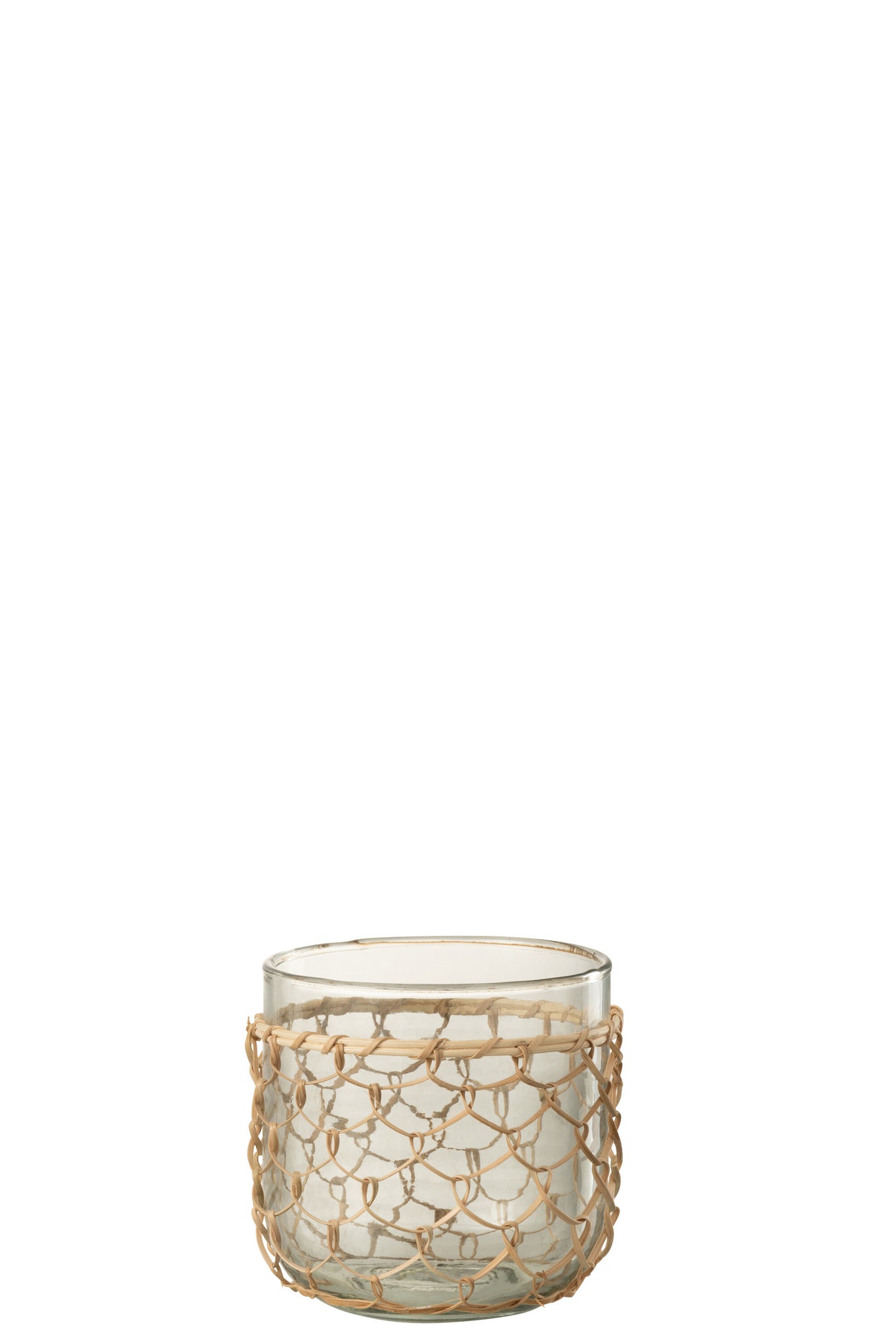 windlicht glas jute boho kerzenhalter natur deko
