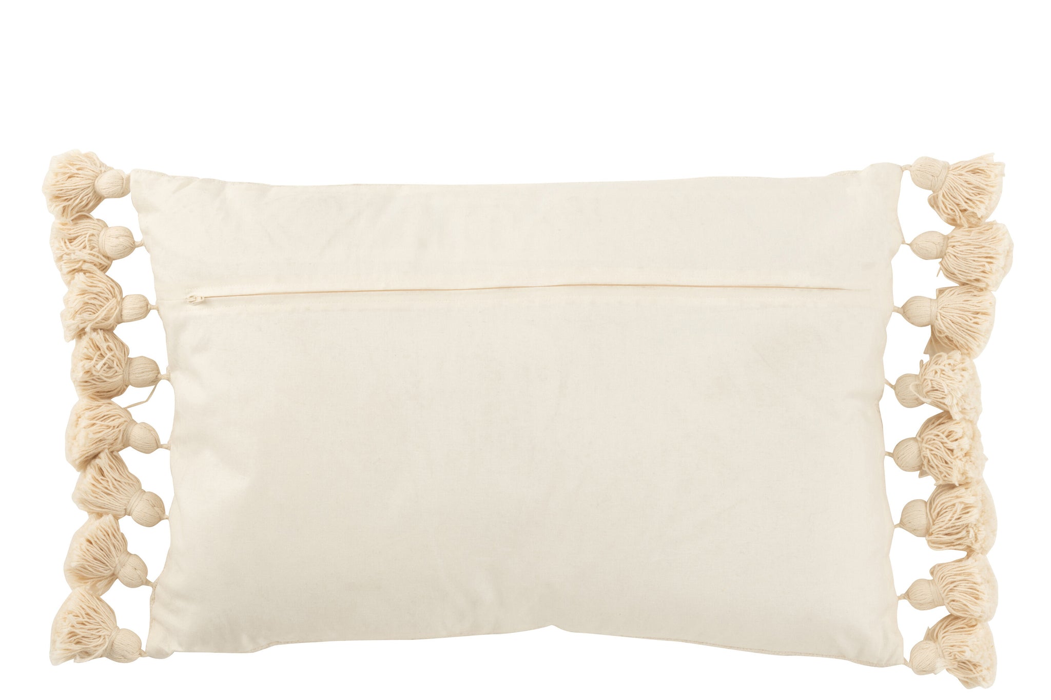 dekokissen mit quasten beige