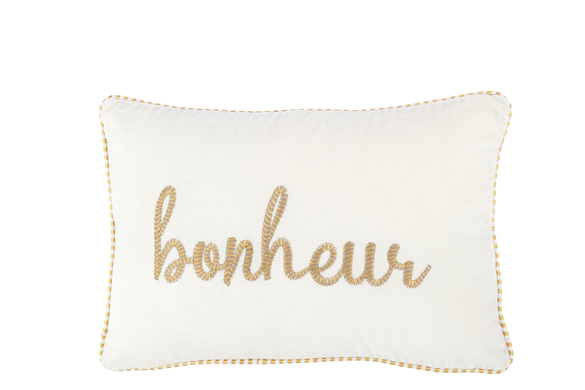 dekokissen bonheur weiss gold