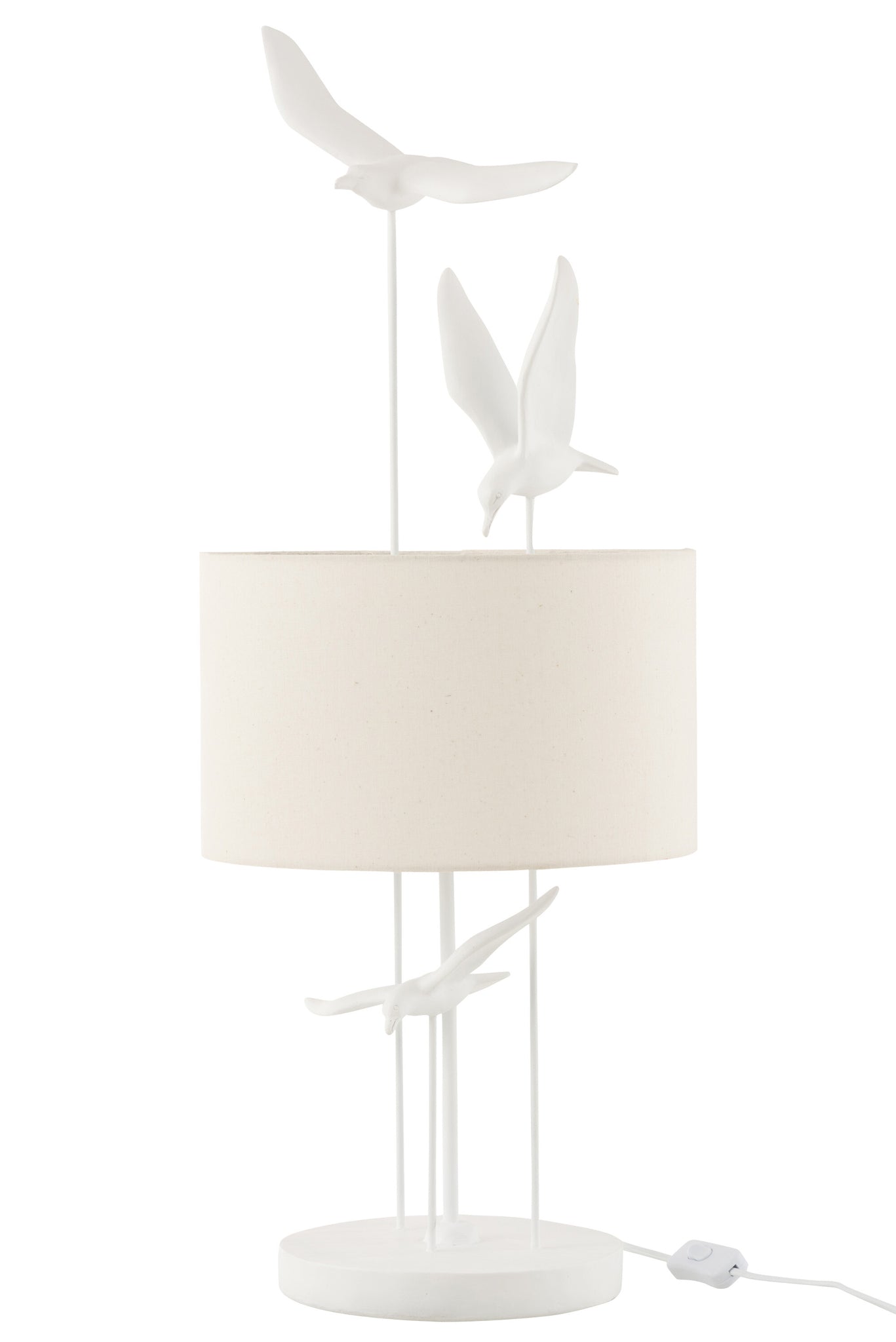 tischlampe vogel design weiß beige