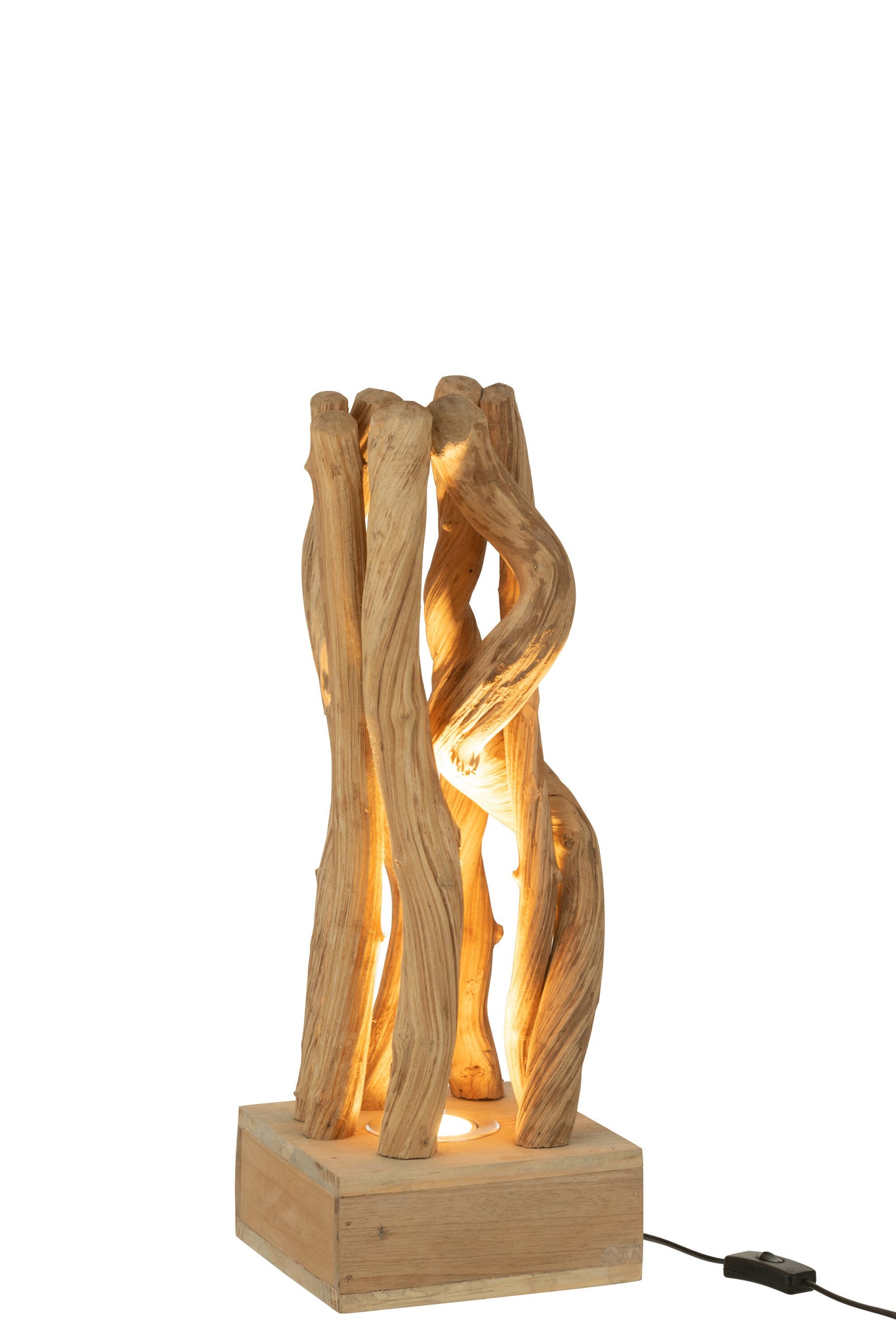 lampe holz boho wohnzimmer licht warm