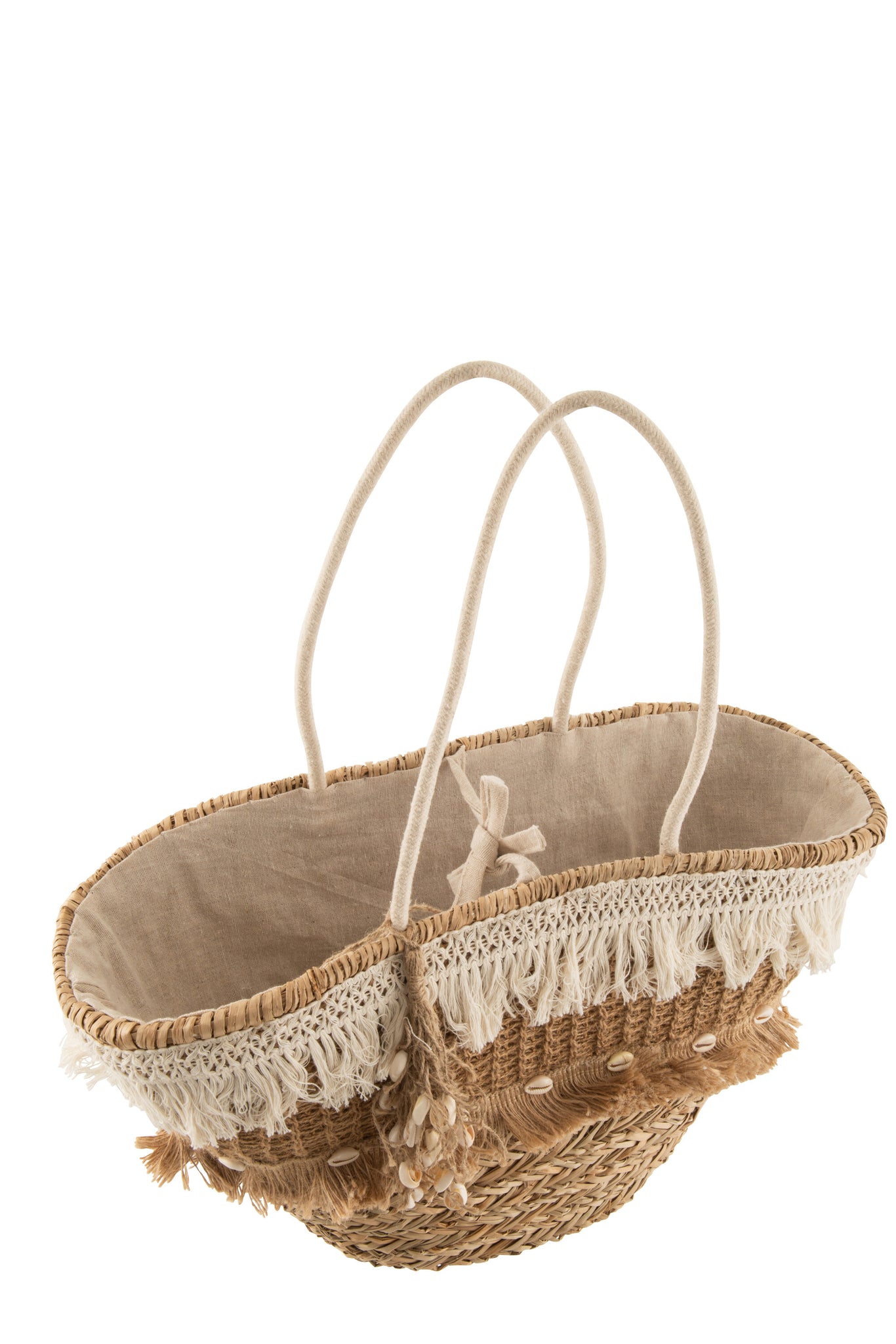 Strandtasche Jute Quasten Boho Strand Tasche