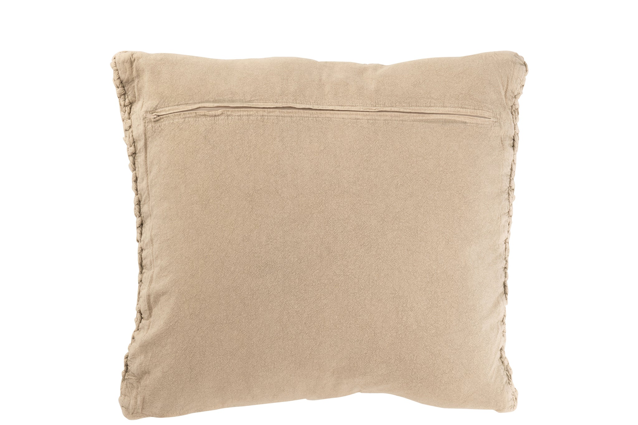 boho strickkissen beige