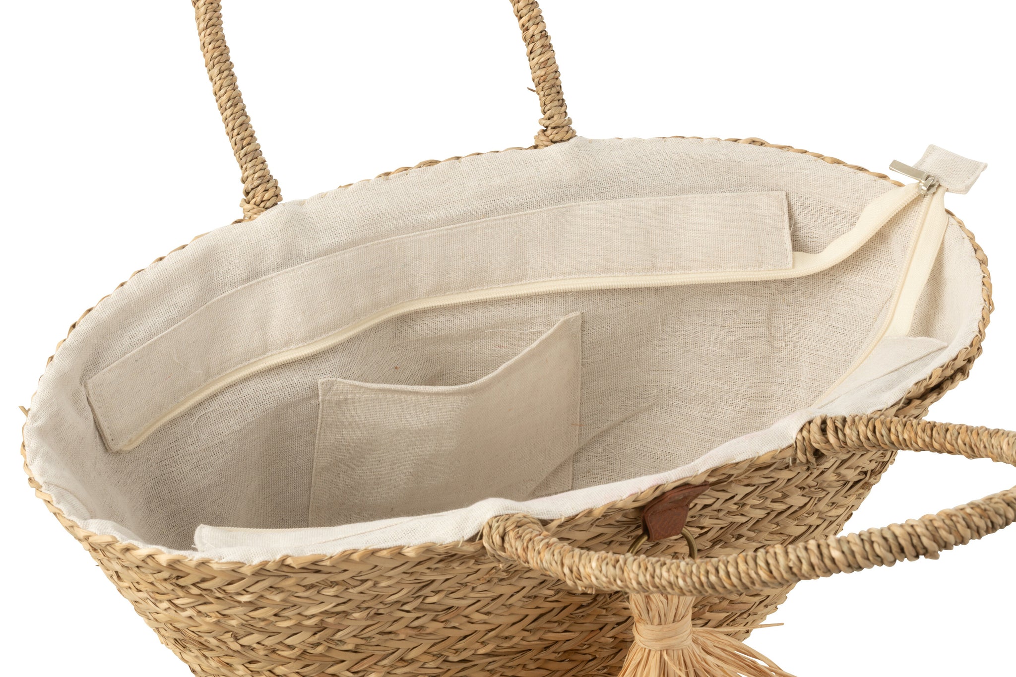 Bolsa de playa natural algas marinas