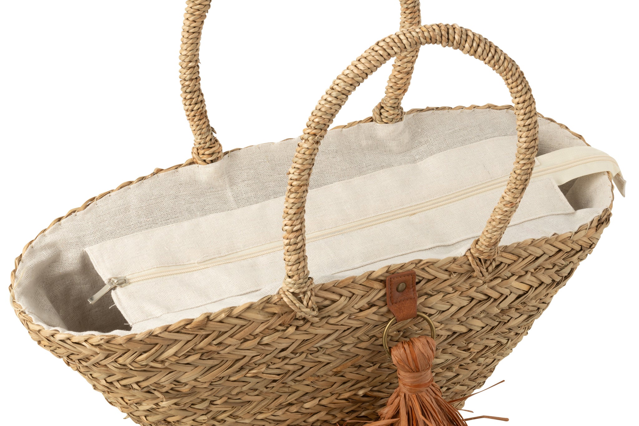 boho strandtasche raffia natur braun sommer