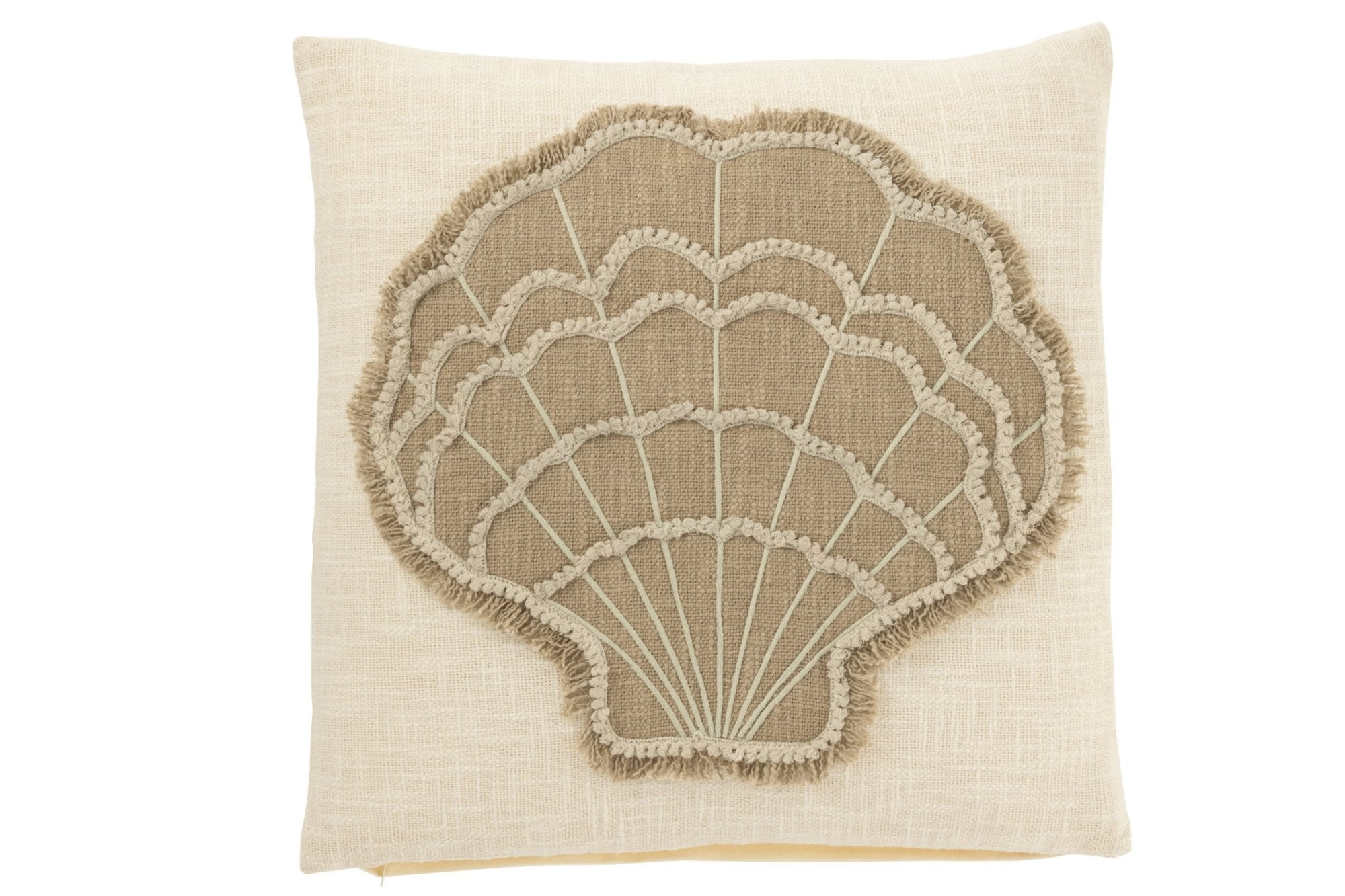 3er Set - Maritimes Kissen, Seestern, Muschel, Beige