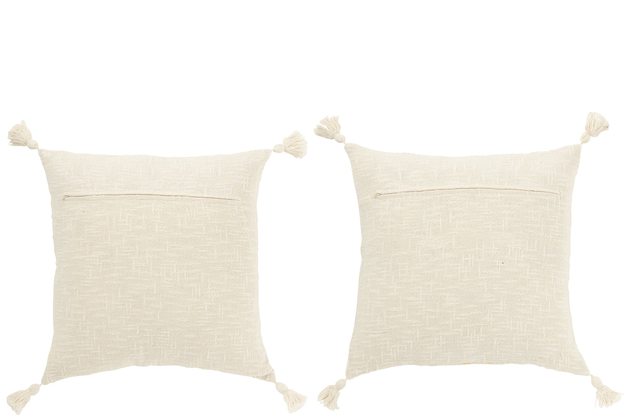 kissen 2er set weiss gelb