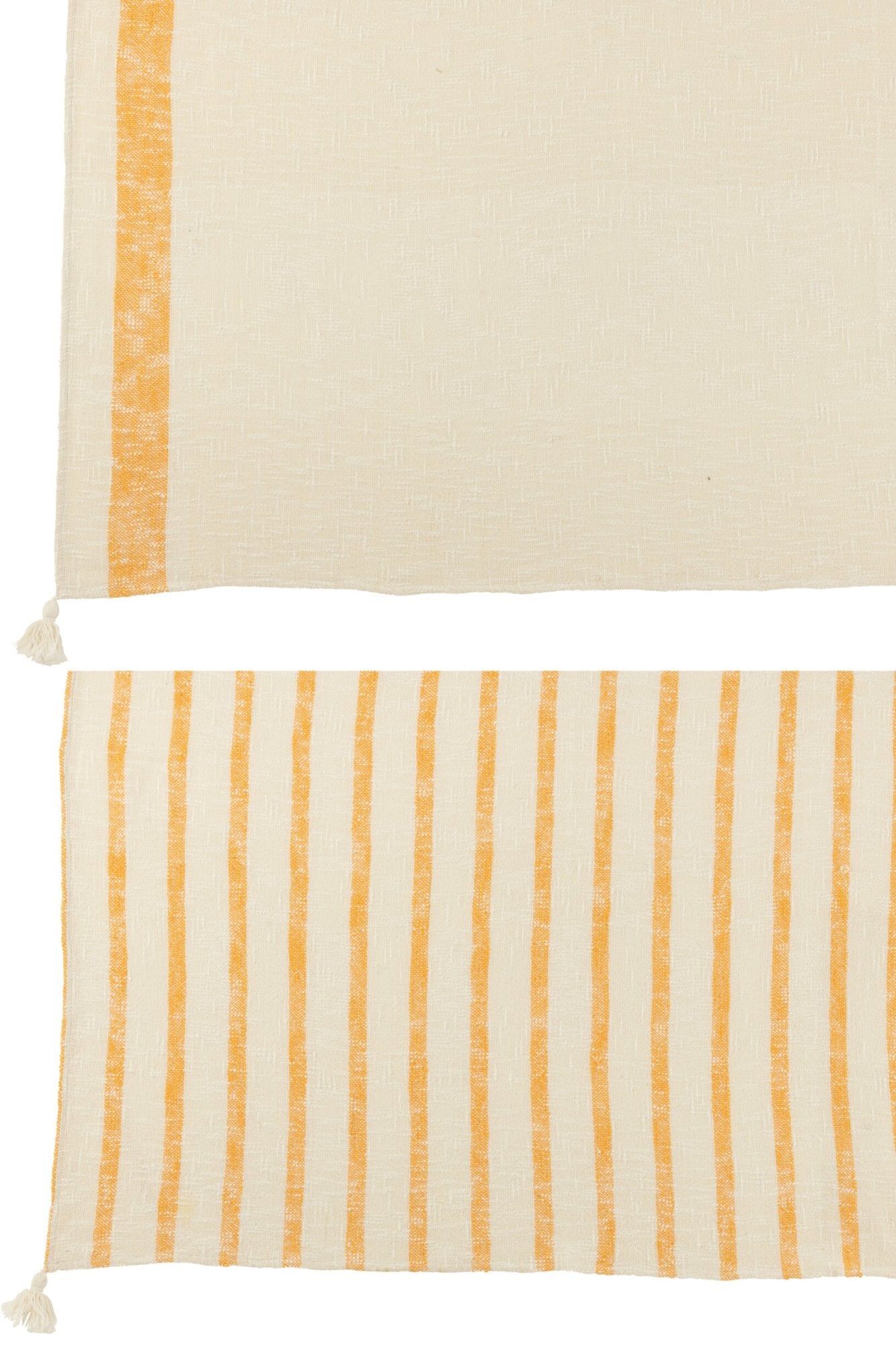 boho plaid weiss orange mit quasten