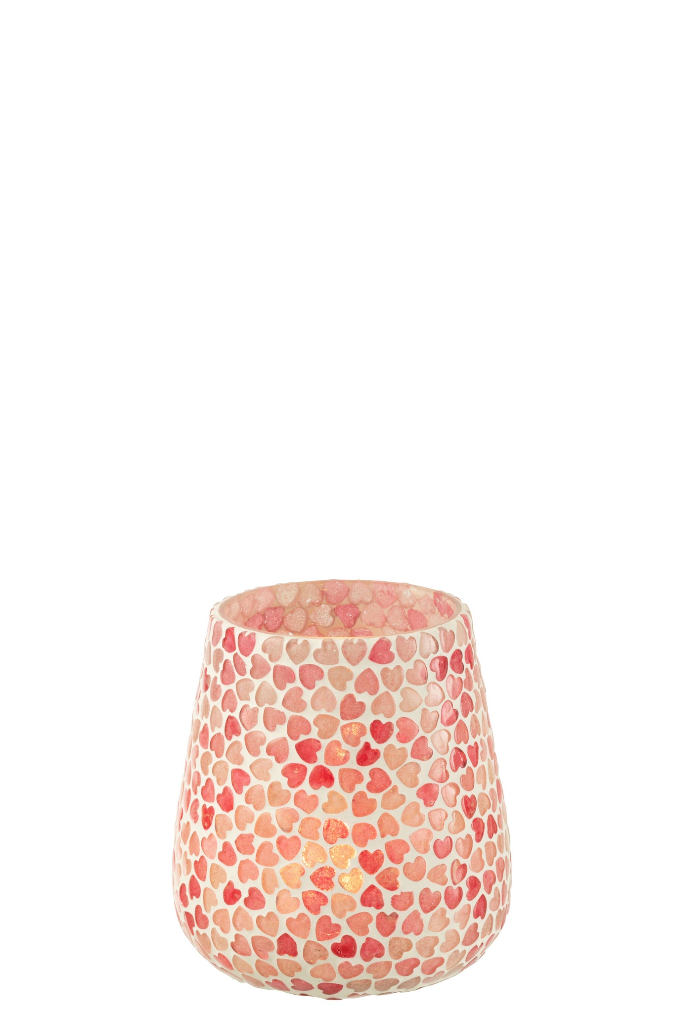 windlicht rosa glas mosaik kerzenlicht atmosphäre