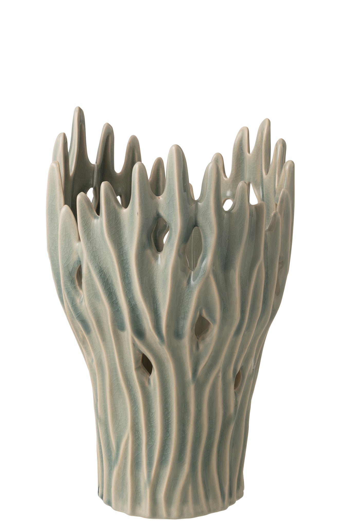 Vase ``Salines´´ Porzellan Hellblau Groß