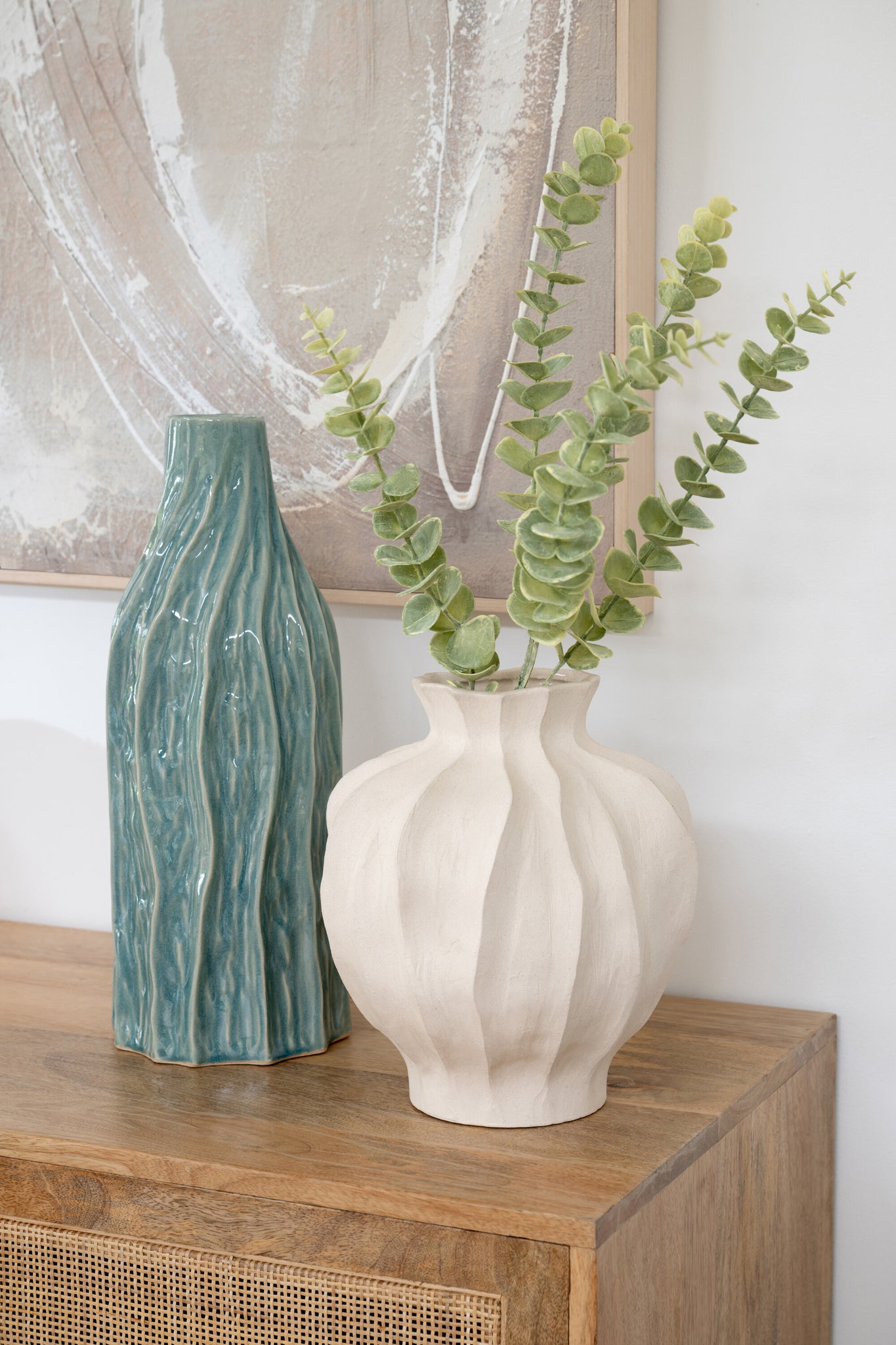 Vase ``Salines´´ Porzellan Blau