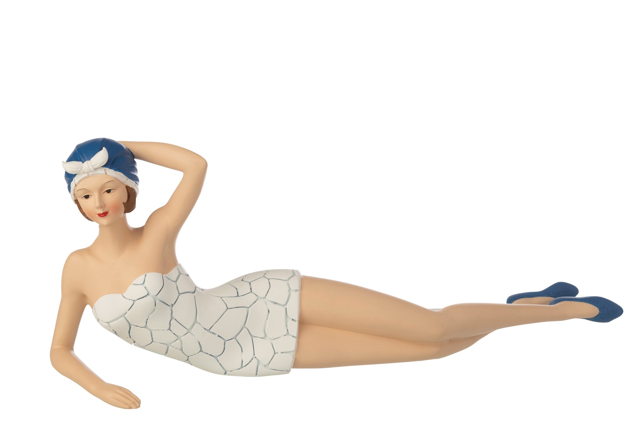 deko figur frau liegend strand maritim wohnzimmer deko