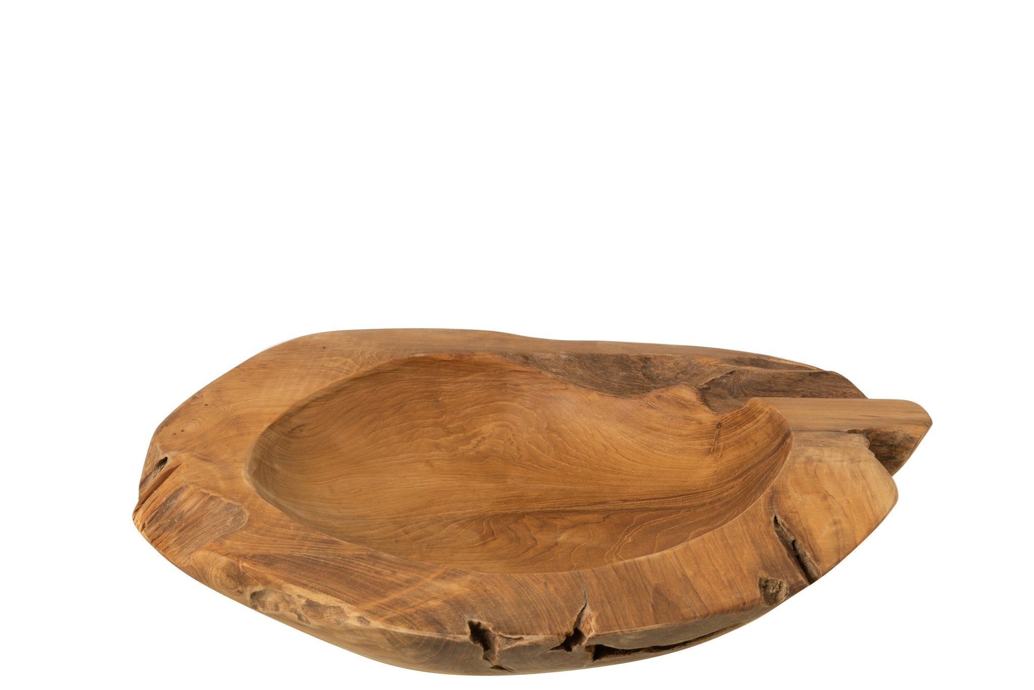 Dekoschale aus Teakholz natur große Holzschale