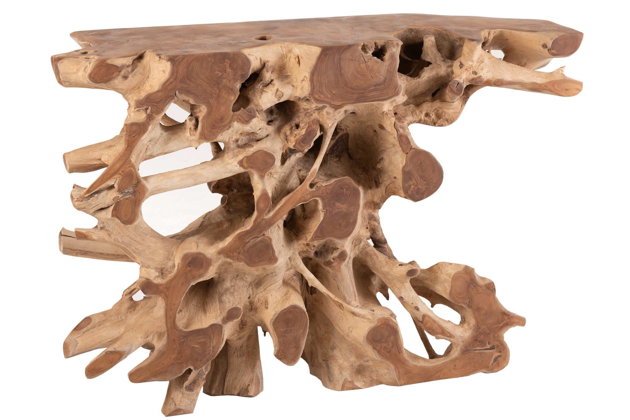 Konsole aus Teakholz Natur Konsolentisch Holz