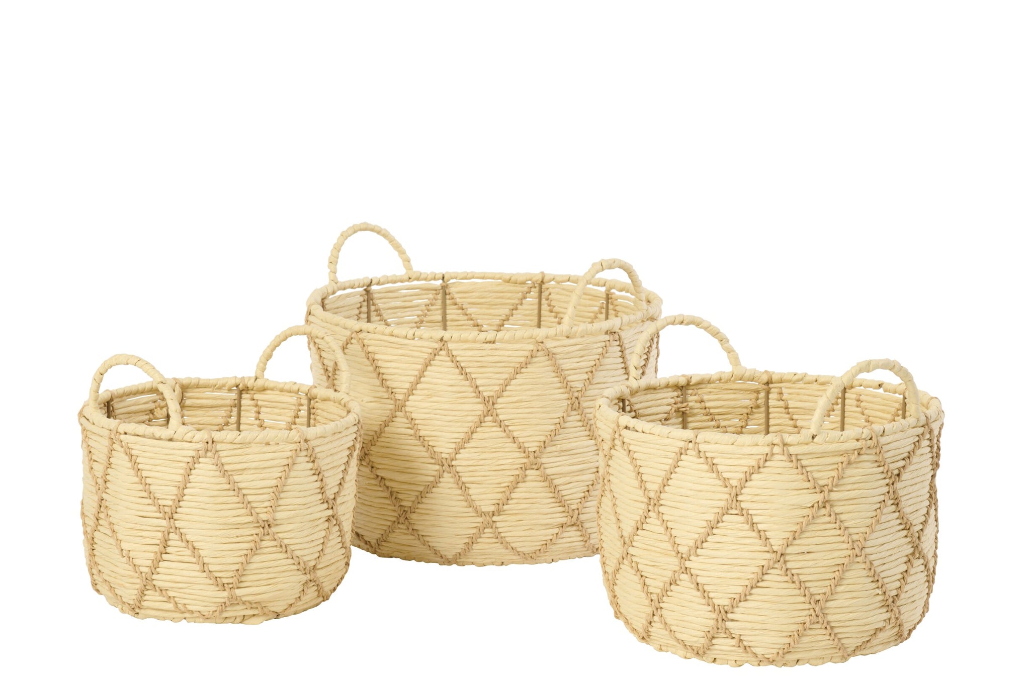 Dekorative Aufbewahrungskörbe Natur Beige 3-teilig