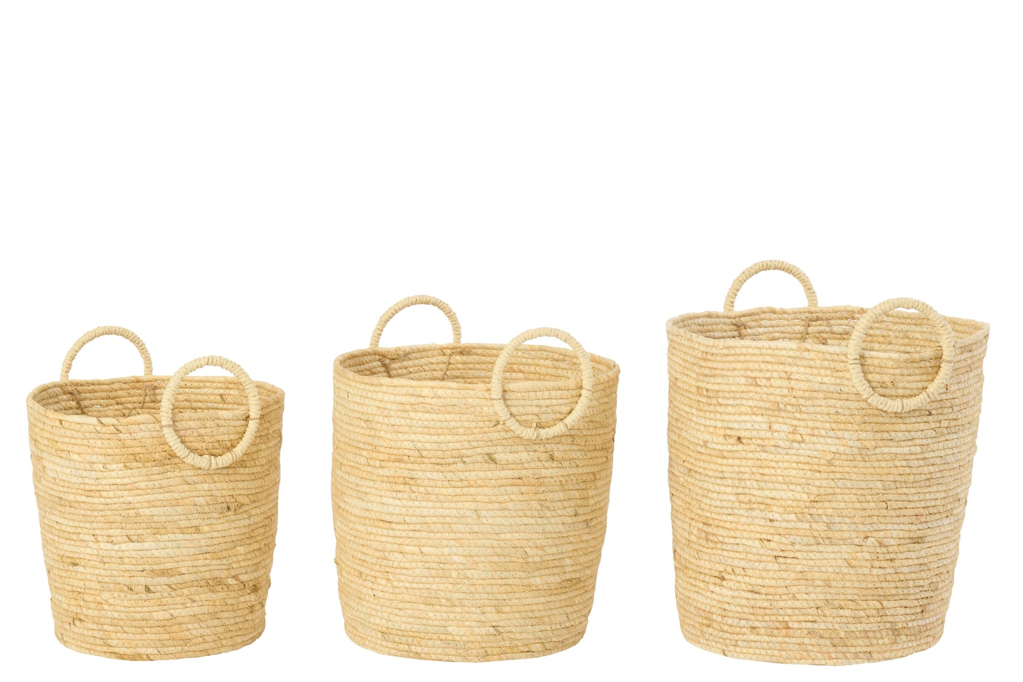Dekokorb Set aus Maisblatt mit Griff