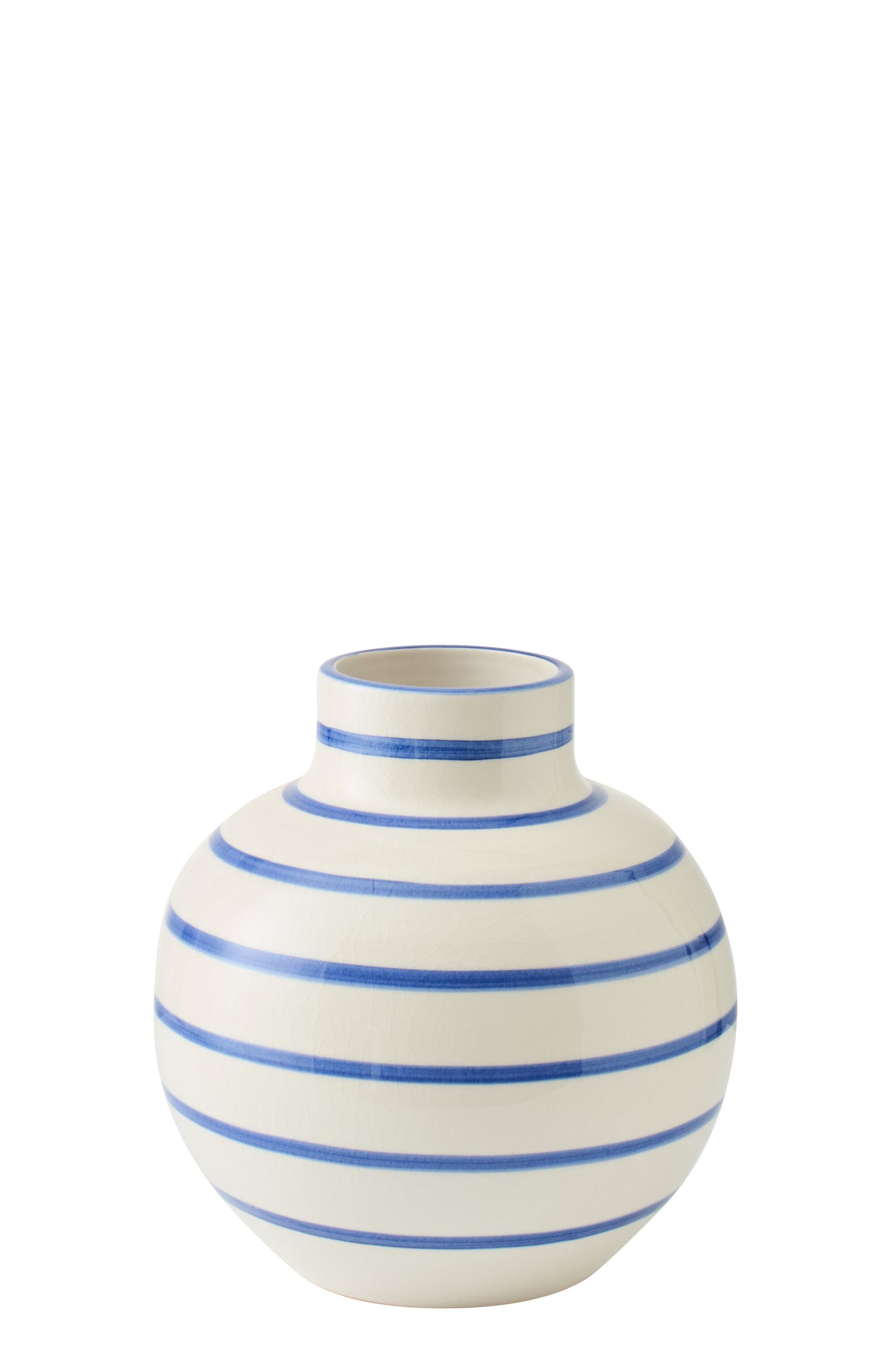 maritime keramikvase blau weiß