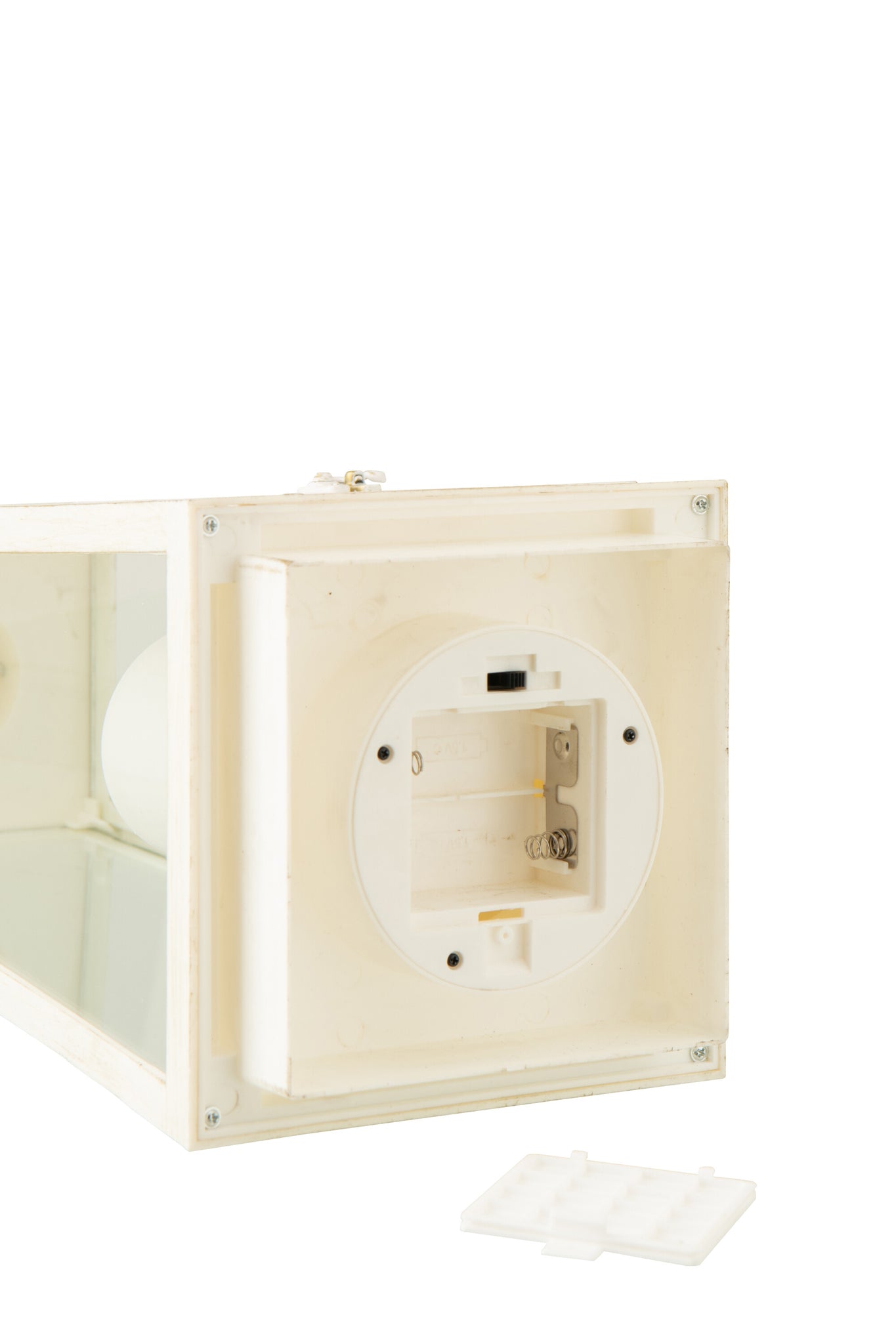 3er Set - Weiße Glaslaterne mit LED-Kerze (S) + (M) + (L)