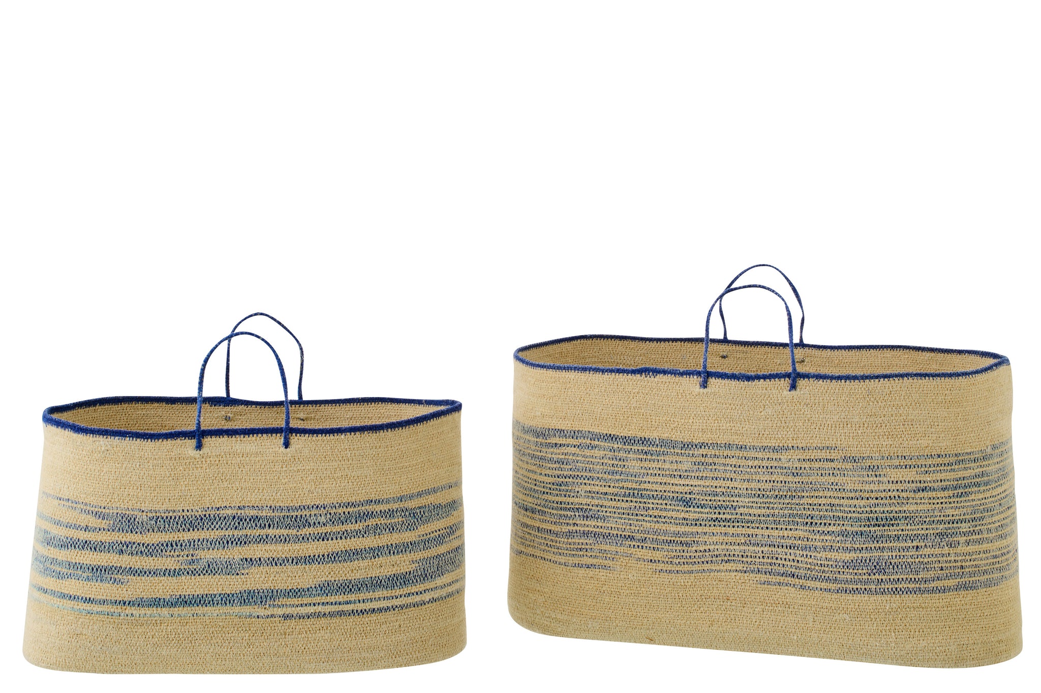 2er set seegras körbe natur blau