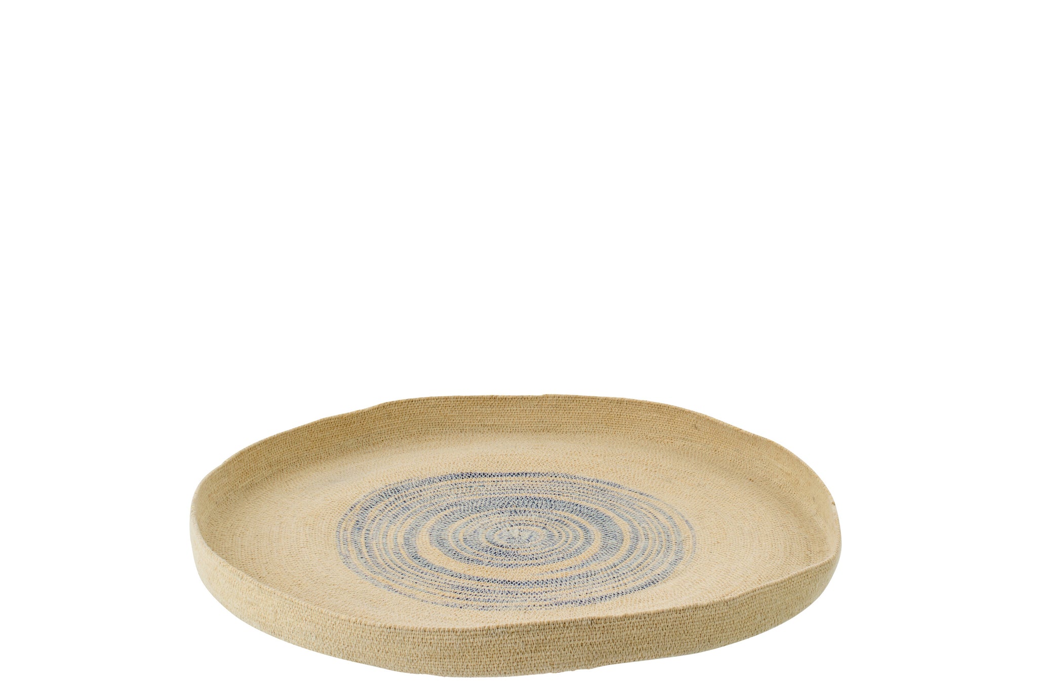 wandtablett seegras natur blau rund
