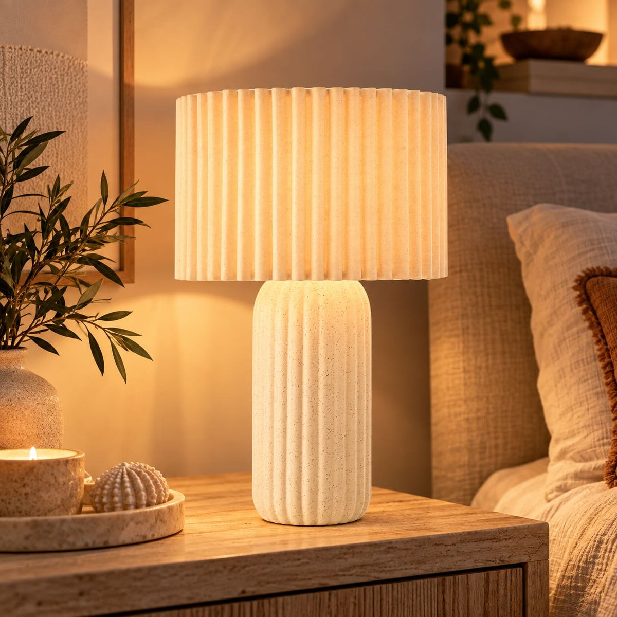 Lampe de table Esmee Céramique Blanc Cassé (M)