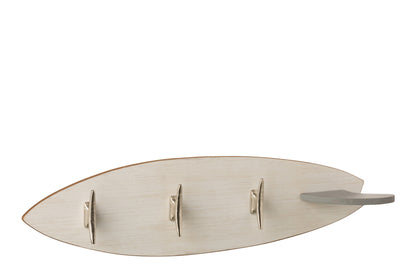garderobe surfbrett wand holz