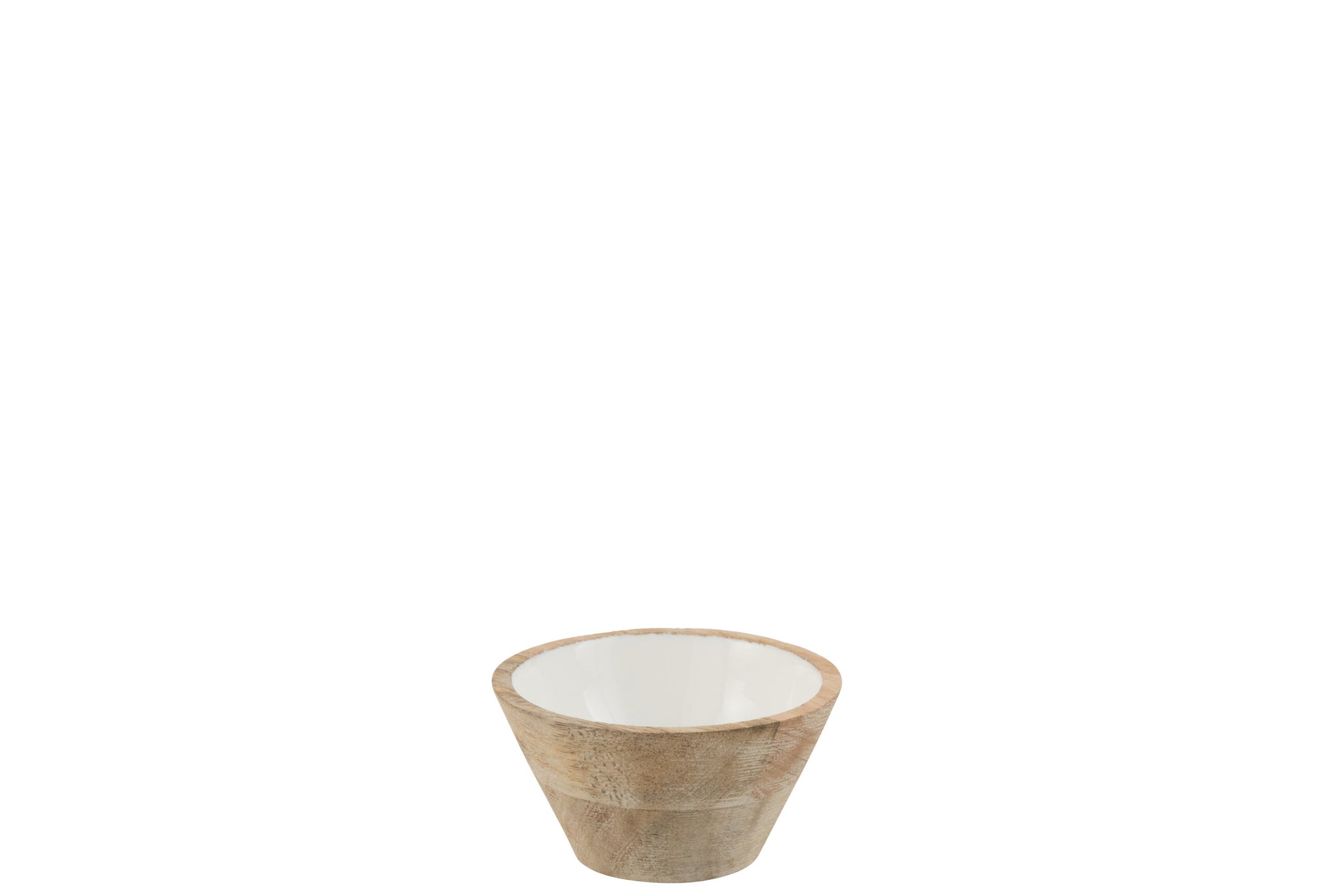 Schale `` Valldemossa ´´ aus Mangoholz – Weiß (S)