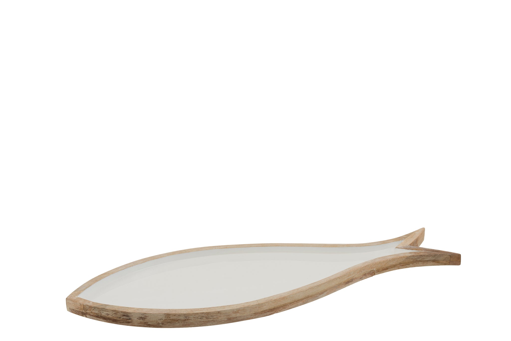 servierplatte fisch mango holz weiss