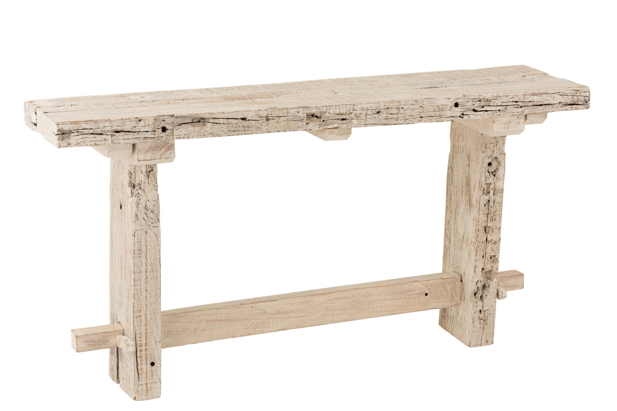 Konsole aus recyceltem Holz – White Wash