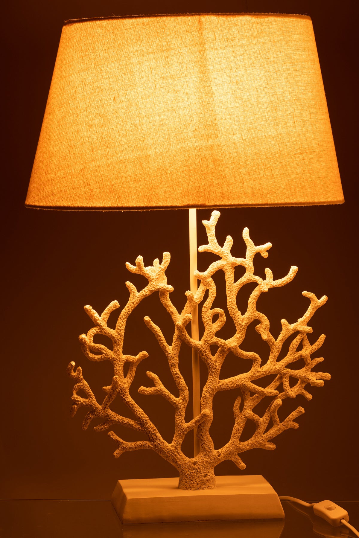 Maritime Tischlampe aus Porzellan
