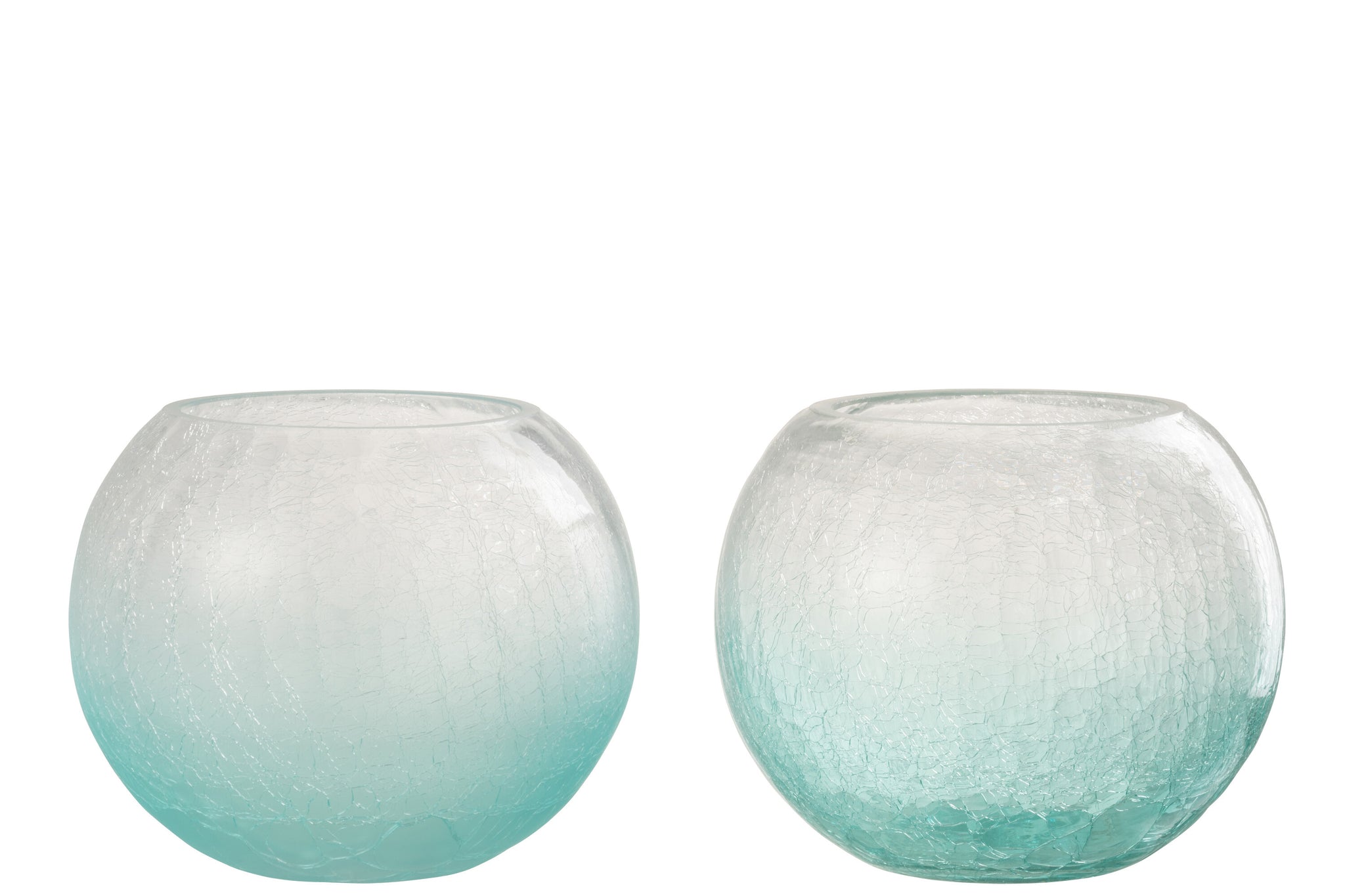 Windlicht glas blau 2er set dekorativ maritim
