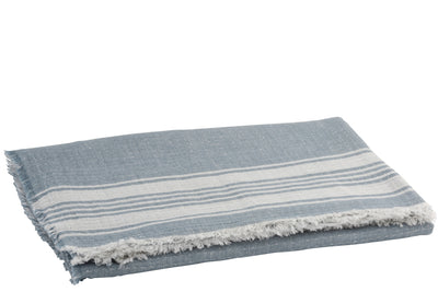 plaid blau weiß streifen baumwolle decke