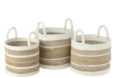 aufbewahrungskörbe set seegras raffia wohnzimmer