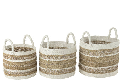 aufbewahrungskörbe set seegras raffia wohnzimmer