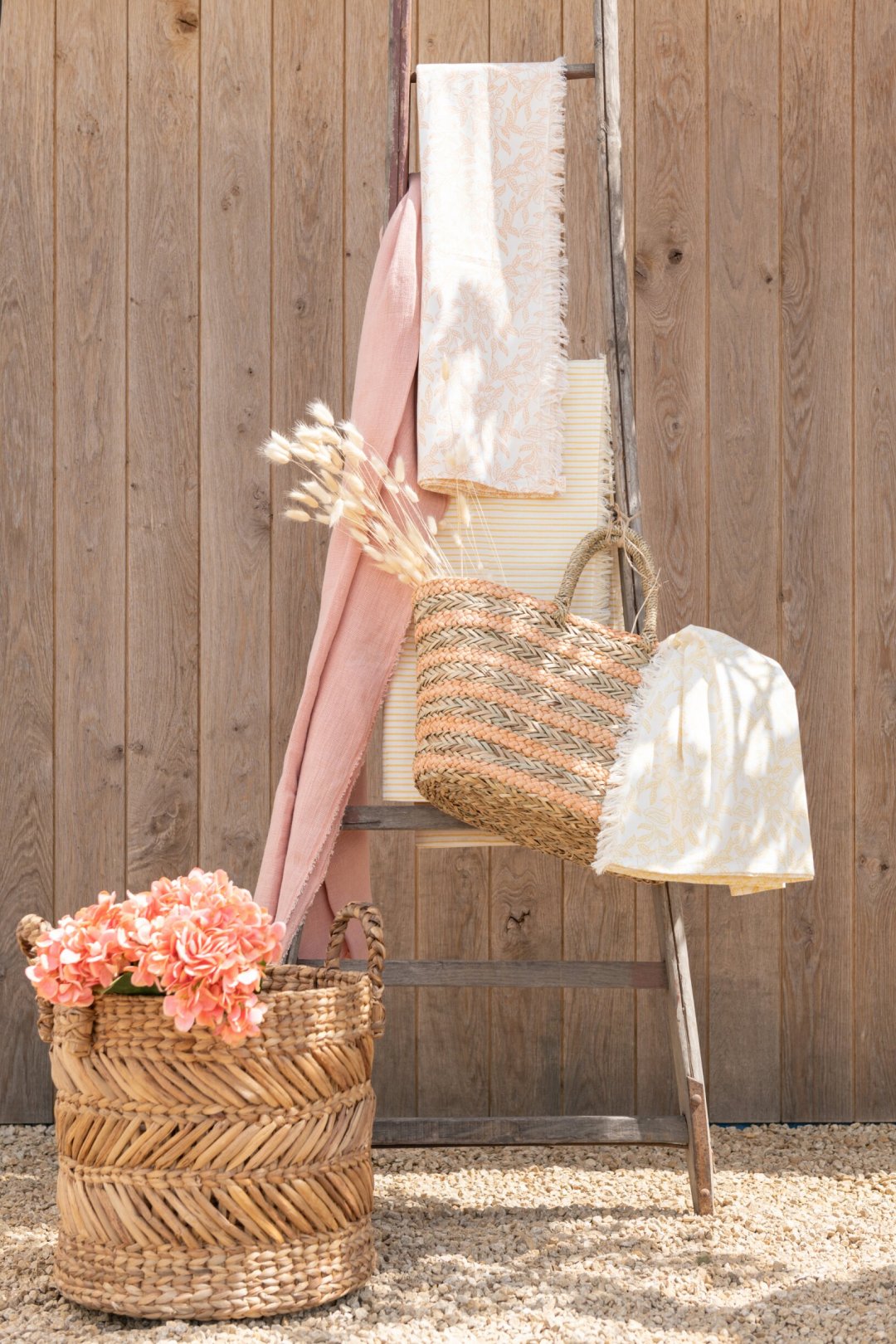 Boho Dekokorb Set mit Tragegriffen