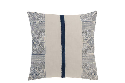 kissen blau weiss aztek muster