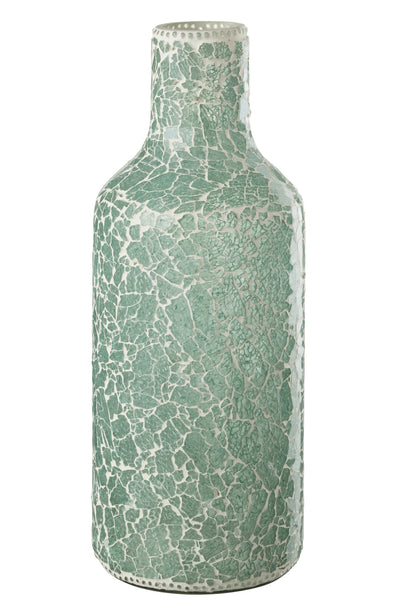 glasvase mosaik grün weiß groß deko