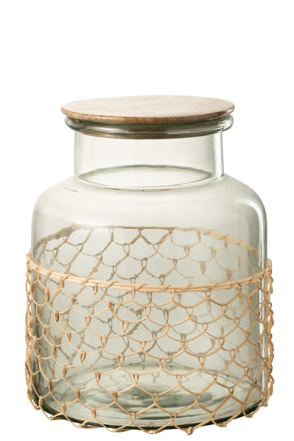 vorratsglas jute holzdeckel maritim deko