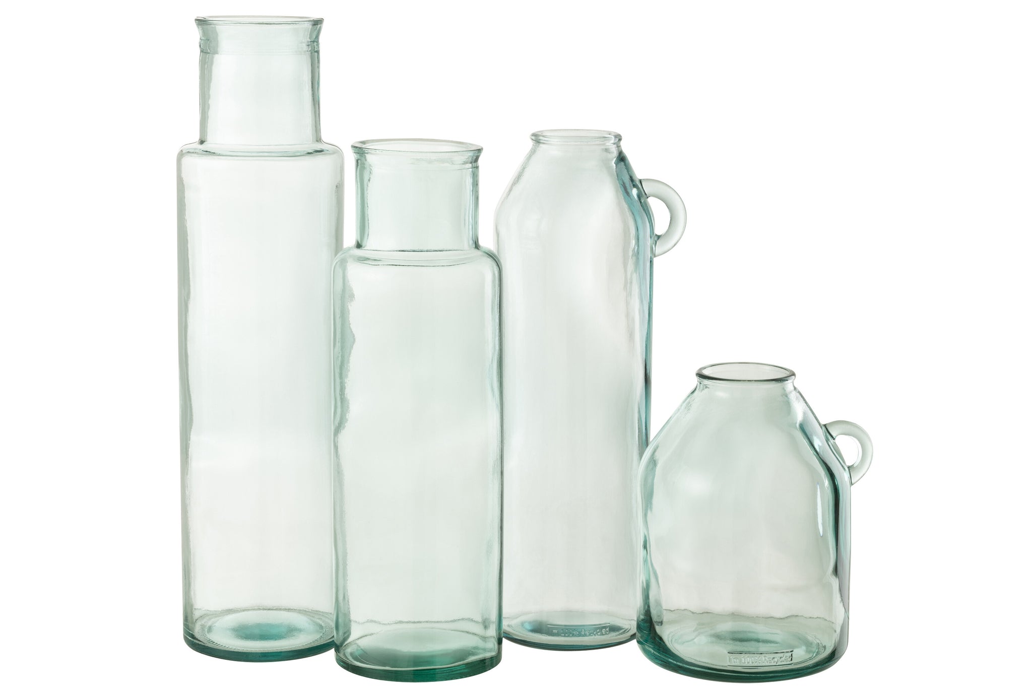 Vase cylindrique en verre recyclé, grand format