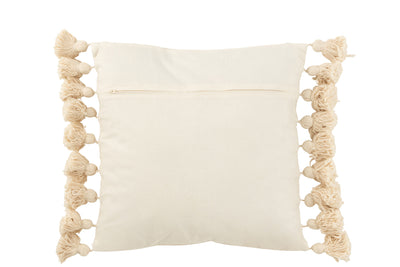2er Set - Boho Kissen Beige mit Quasten