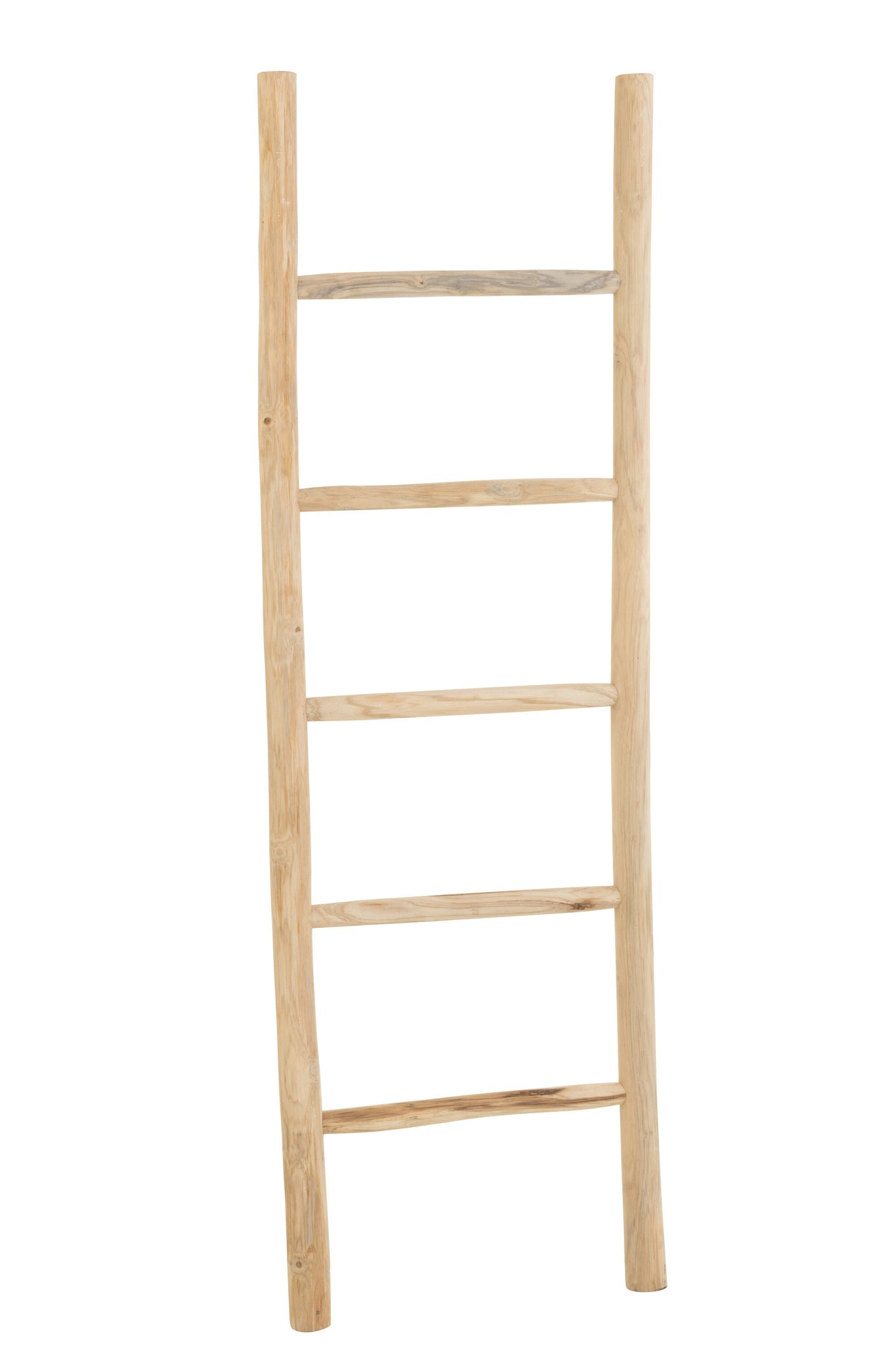 holzleiter deko boho wohnzimmer teakholz natur