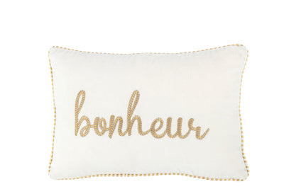 dekokissen bonheur weiss gold