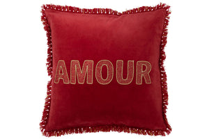 Kissen Amour Textil Rot/Gold