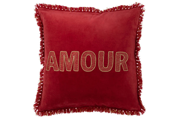 Kissen Amour Textil Rot/Gold