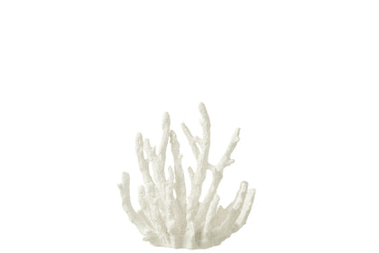 Koralle Deko Weiß Polyresin Figur klein
