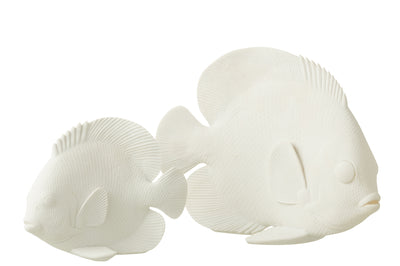 fisch figur set weiß dekoration strand stil