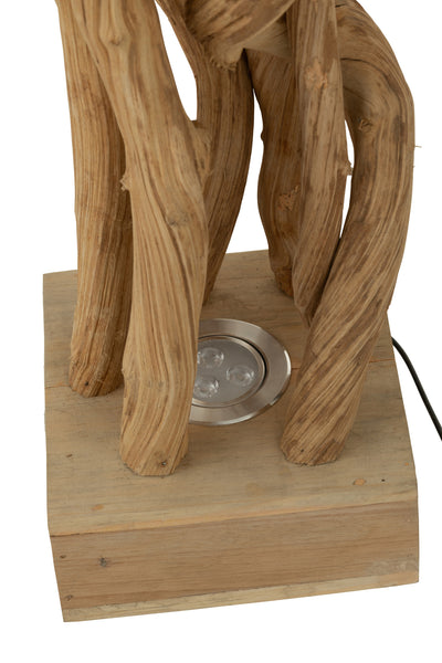 detail lampe naturholz äste design