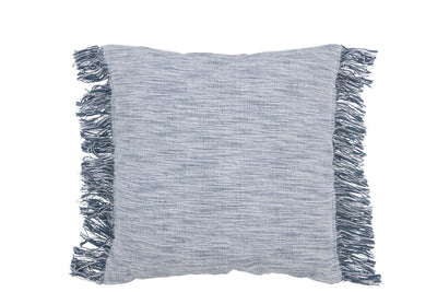 kissen weiß blau fransen maritim sofa deko wohnzimmer